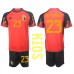 Belgien Michy Batshuayi #23 Replika Babykläder Hemma matchkläder barn VM 2022 Korta ärmar (+ Korta byxor)